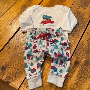 Boys holiday onesie outfit 6-12 months